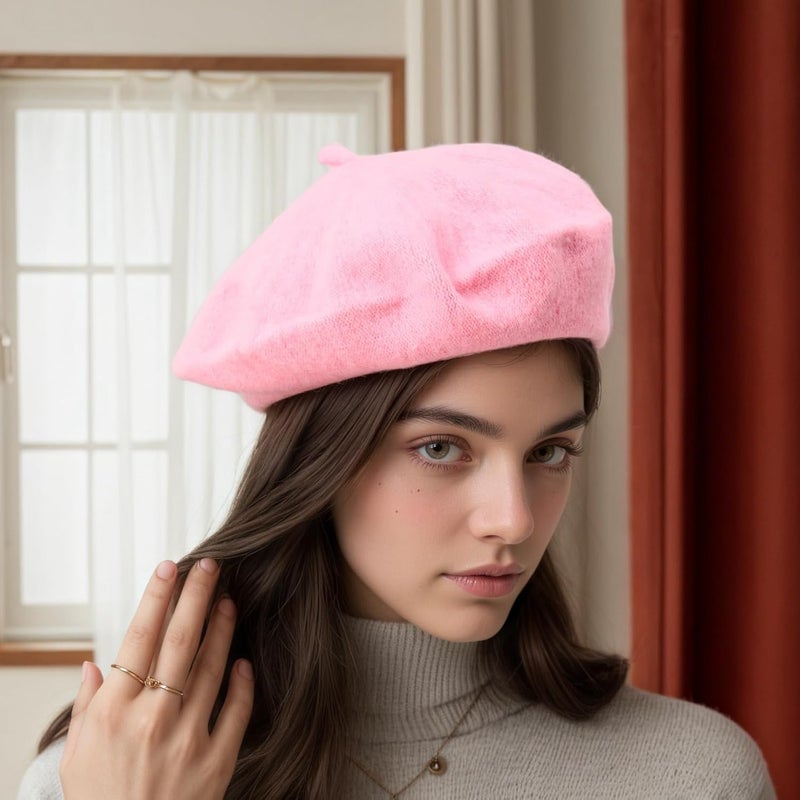 AURORAAEGIS French Beret Hats for Women - Classic Wool Beret Hats Soft Knit Winter Cloche for Daily Outfits - Image 5